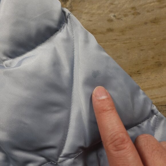 The North Face 550 goose down puffer jacket women's small ice silver blue - Picture 13 of 16